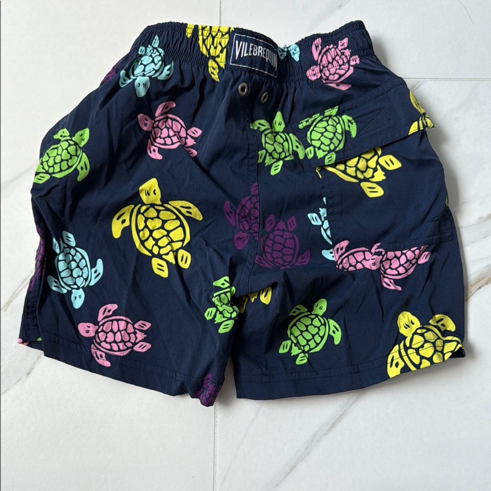 Colorful Turtle Print Swim Shorts